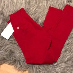 NWT fabletics red full length leggings